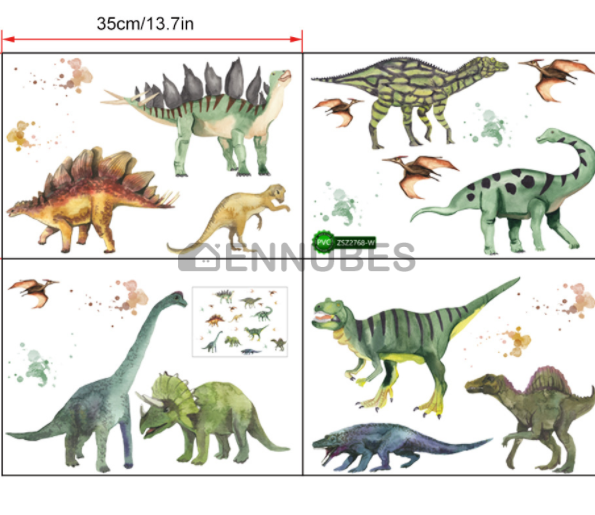 Pegatinas Creativas de Animales Dinosaurios