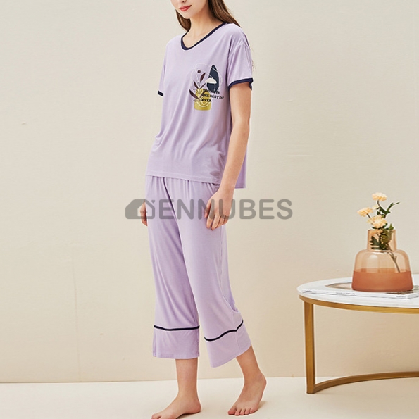 Pijamas Mujeres Estampado Púrpura