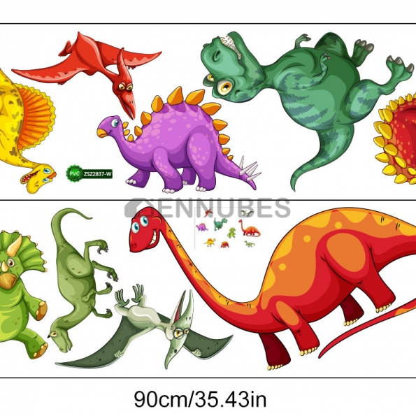 Adhesivos de Pared de Animales de Dibujos Dinosaurio