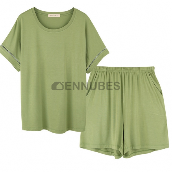 Pijamas Mujeres Traje Verde Verano