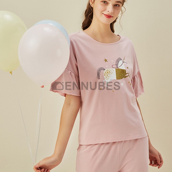 Pijama Verano Mujer Estampado Unicornio