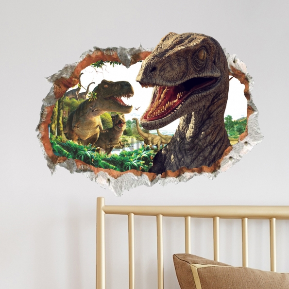 Pegatinas de Pared de Animales de Dinosaurios en 3D | Ennubes