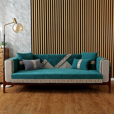Cojín de Sofá de Tejido de Color Sólido para Cuatro Estaciones