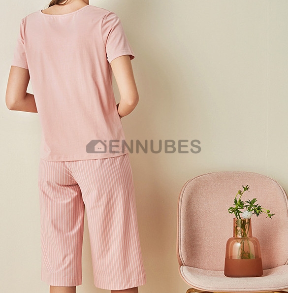 Pijamas Color Sólido Mujeres