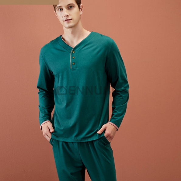Pijamas Verde Hombre Fibra