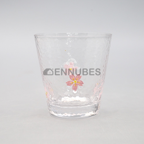 Vasos Cristal Estampado de Flor Nórdico