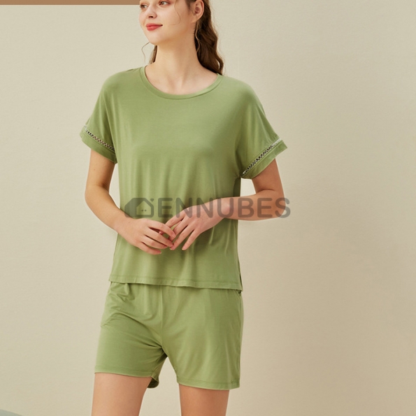 Pijamas Mujeres Traje Verde Verano