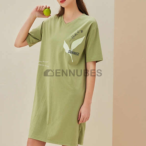 Pijamas Mujeres Camisón Verano Verde