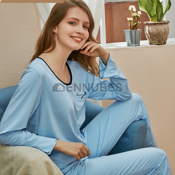 Pijamas Mujeres Color Sólido Traje