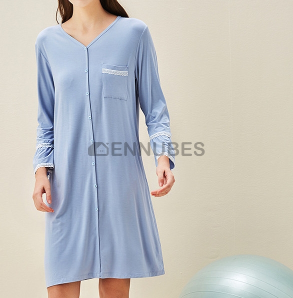 Pijamas Mujeres Camisón Azul