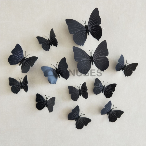 Pegatinas de 3D de Mariposas Negras
