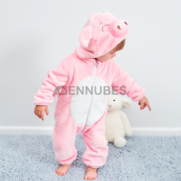 Pijamas Niños Cerdo Franela