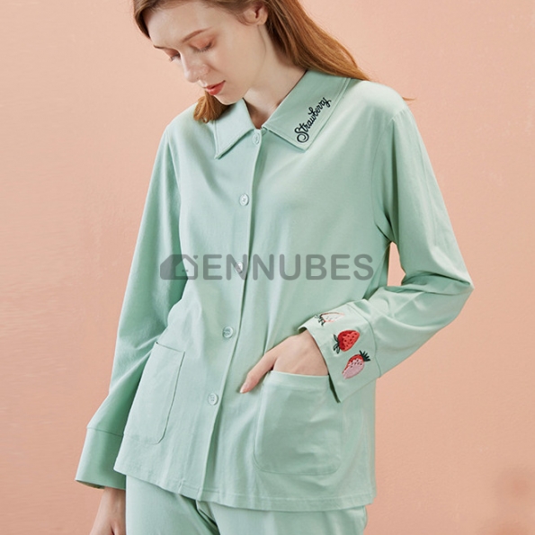 Pijamas Mujeres Solapa Verde