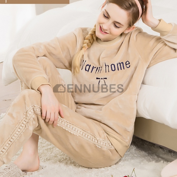 Pijamas Mujeres Franela Traje Invierno