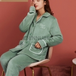 Pijamas Mujer Grueso Invierno Verde