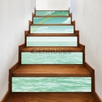 Calcomanía Verde de Arco Iris para Escaleras