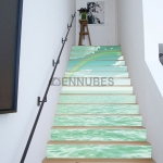 Calcomanía Verde de Arco Iris para Escaleras