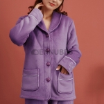 Pijamas Grueso Mujer Invierno Violeta
