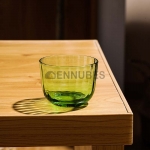 Vaso Vidrio Color Verde Concepto Simple Nórdico