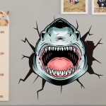 Pegatinas Tridimensional de Tiburón