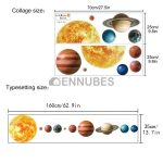 Pegatinas de Pared Personalizadas del Planeta del Sistema Solar