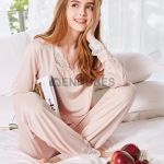 Pijamas Mujeres Primavera Pijama Encaje Traje