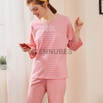 Pijamas Mujeres Rayas Primavera Dos Piezas