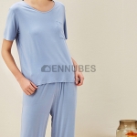 Pijamas Mujeres Azul Suelto Verano
