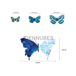 Pegatinas Tridimensional de Mariposa Azul