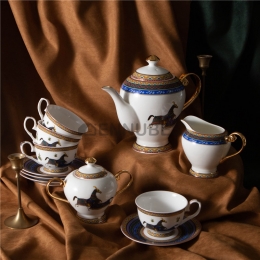 Taza de café Porcelana Caballo Phnom Penh Estilo Retro Vajilla