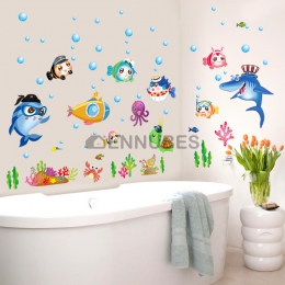 Adhesivos de Pared de Dibujos Animados del Mundo Submarino
