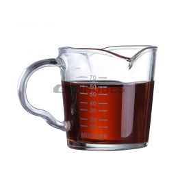 Taza Medidora de Café de Vidrio de Doble Boca