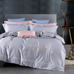 Funda Nórdica de 100% Algodón con Bordado Trigo