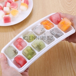 Molde de Silicona Cuadrado para Bandeja de Hielo Con Tapa