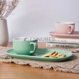 Taza y Platillo Creatividad Desayuno Cerámica Combinación