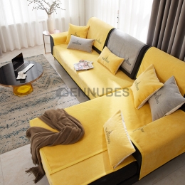 Cojín Divertido de Sofá de Chenilla de Color Sólido de Estilo Escandinavo