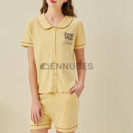 Pijama Mujer Amarillo Verano