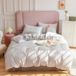 Funda Nórdica de 100% Algodón con Flores Pequeñas