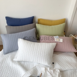 Funda de Almohada de Algodón Lavado