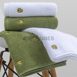 Toalla de Algodón Suave y Absorbente con Patrón Aguacate