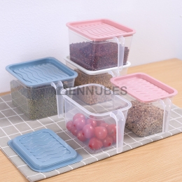 Caja de Almacenamiento Transparente para Frigorífico con Asa