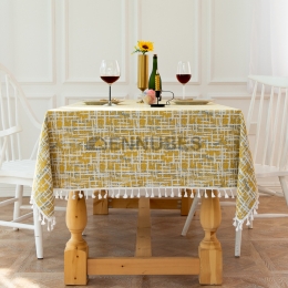 Manteles a Prueba de Polvo Borla Manteles Lino Lavable Nórdico