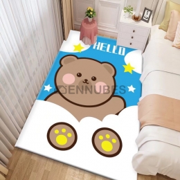 Alfombra Antideslizante Lavable de Oso de Dibujos Animados para Bebés