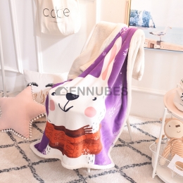 Mantas Lana de Cordero Animales de Dibujos Animados