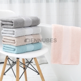 Toalla de Baño Minimalista de Cuadros de Nido de Abeja de Algodón