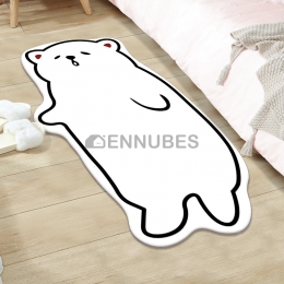 Alfombra Lavable Antideslizante Suave de Oso Dibujos Animados para Bebé