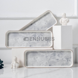 Bandeja Plato de Almacenamiento Mate Cerámica Joyería Luna Largo