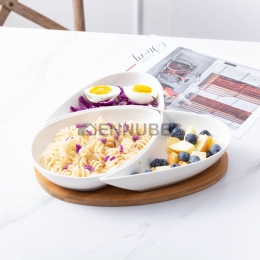 Bols Cuencos Separados Cerámica Bandejas de Madera Estilo Japonés