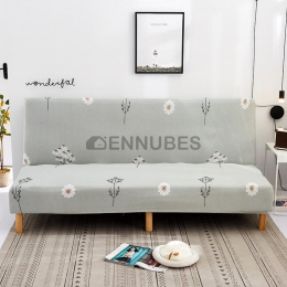 Funda de Sofá Cama Plegable Sin Brazos Cobertura Completa Stretch
