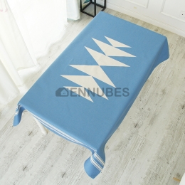 Mantel Antimancha Estampado Geométrico de Color Claro